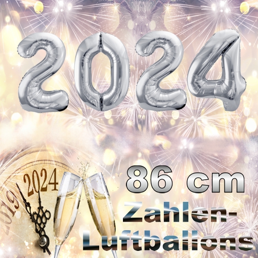 Silvester-Zahlen-Partydekoration-86-cm-grosse-Zahlen-Luftballons-Silber-2024-mit-Helium